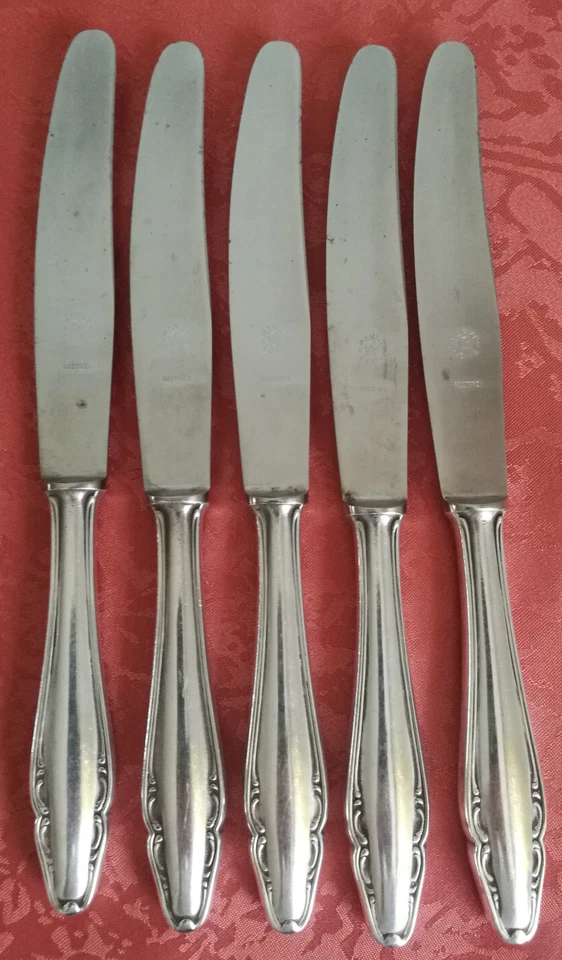 Gowe Sondermuster 202 Kampf Besteck 100er Versilbert Gottlieb Wellner Aue Auerh. - Bild 4 von 4