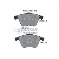 Textar 2376302 Bremsbelagsatz Scheibenbremse Vorderachse FüR Seat Skoda Vw Audi
