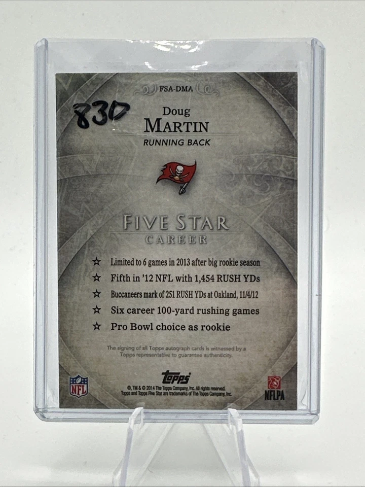 Topps Five Star 2014 #FSA-DMA Doug Martin Rainbow 25/03 Foto 2 de 2