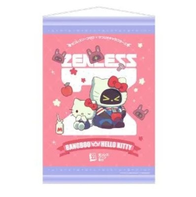Sanrio Zenless Zone Zero Bangboo Hello Kitty tapestry wallscroll Angels Of Delus