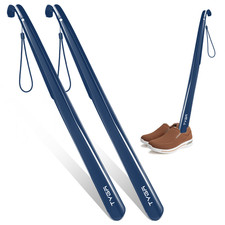 TYGA STORE Shoe Horn Extra Long Handled 23 inches, 58cm Comfortable (Blue, 2)