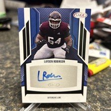 LAYDEN ROBINSON Patriots 2024 SAGE High Series Football AUTO Autograph