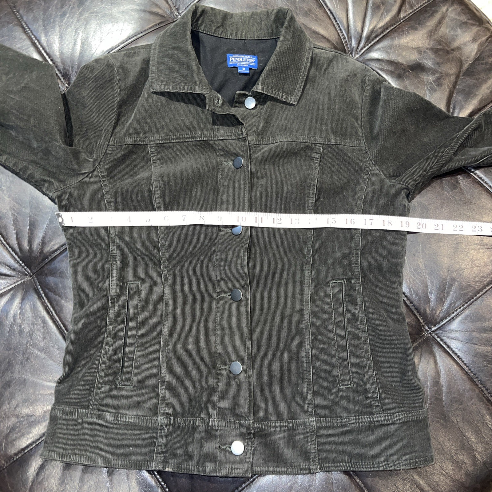 Pendleton Jacket Women’s  Medium M Green Corduroy - image 3