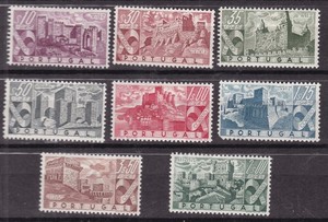 PORTUGAL^^^1952  sc# 662-669  RARER  set( Castles)   118.50  @xxga3993port93