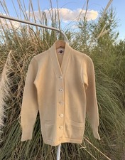 Vintage 1950  s Trojan Quality Vandervoorts 100 Wool Cardigan Sz 38