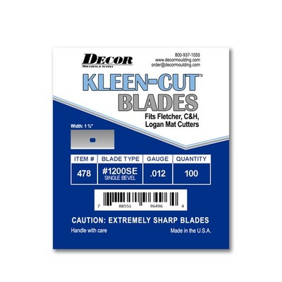 Framer Supply Kleen-Cut  #1200SE  13/4  Single Edge Blade   100 Pack, Premium...