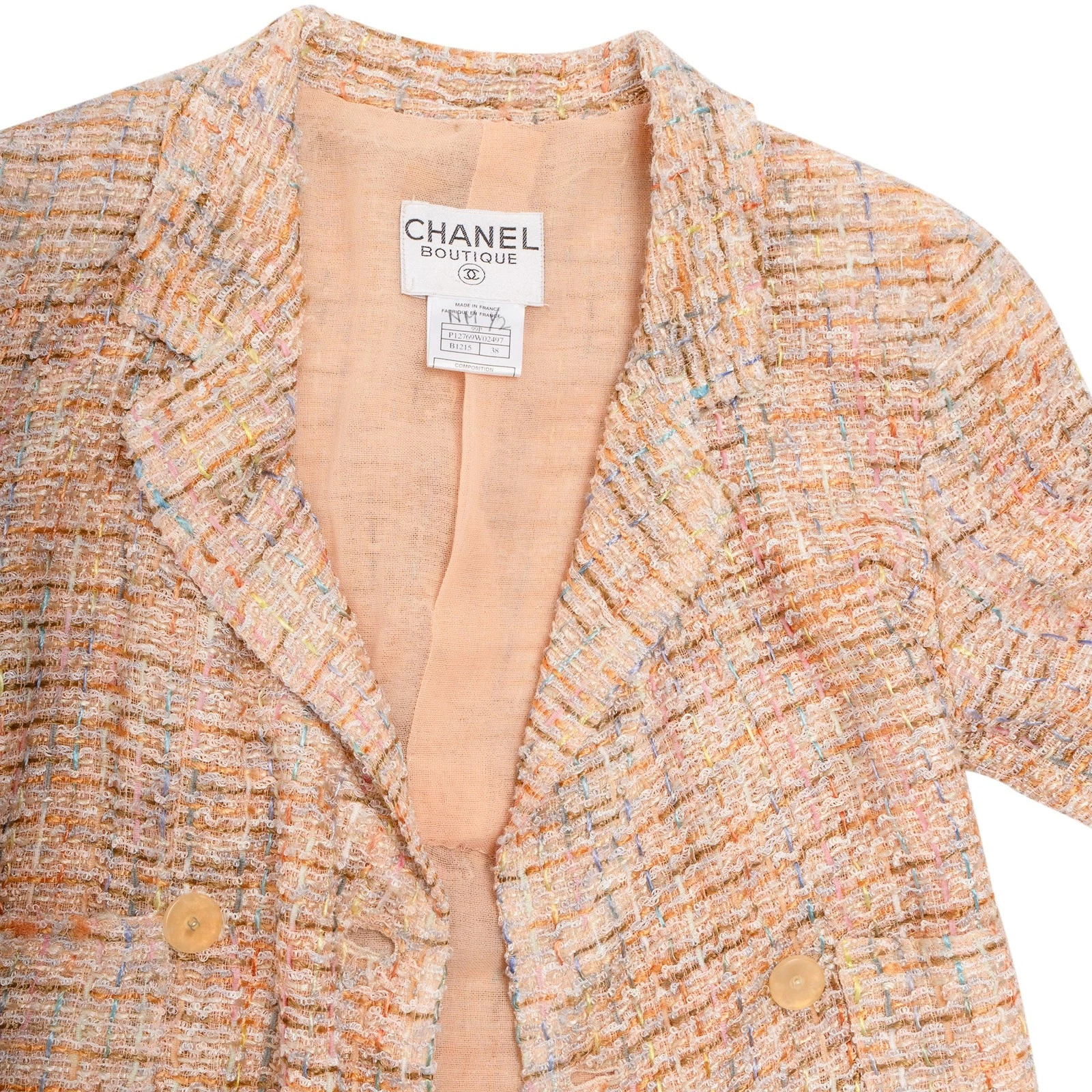 Chanel Tweed Jacket (DE36 FR38) Giacca Coco CC
