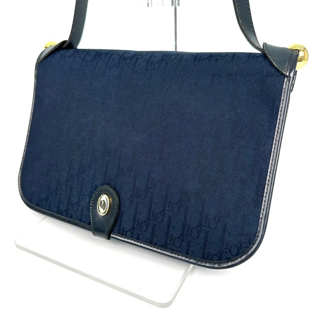 Sac bandoulière toile Dior authentique marine moyenne femme France 117619
