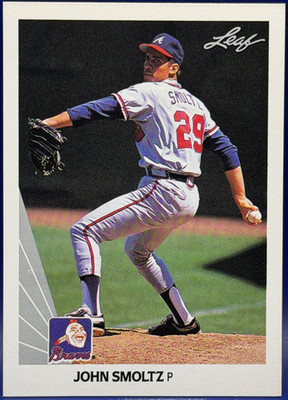 1990 Leaf John Smoltz #59 Atlanta Braves HOF Pitcher