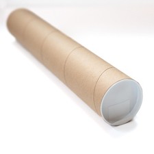 Packhorse Supplies Mailing Tubes with Caps 3" x 18" - 1-Pack KRAFT