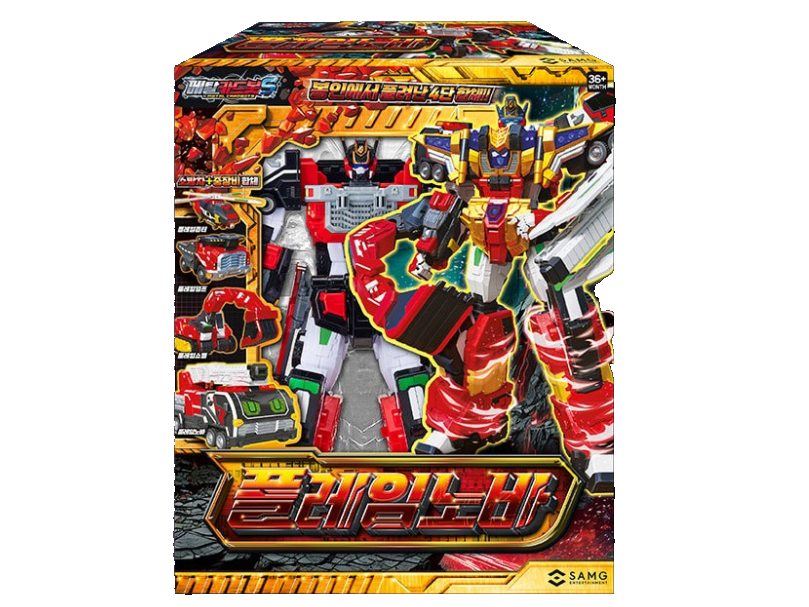 Metal Cardbot S Flame Nova Transforming Fire Car Rescue Robot