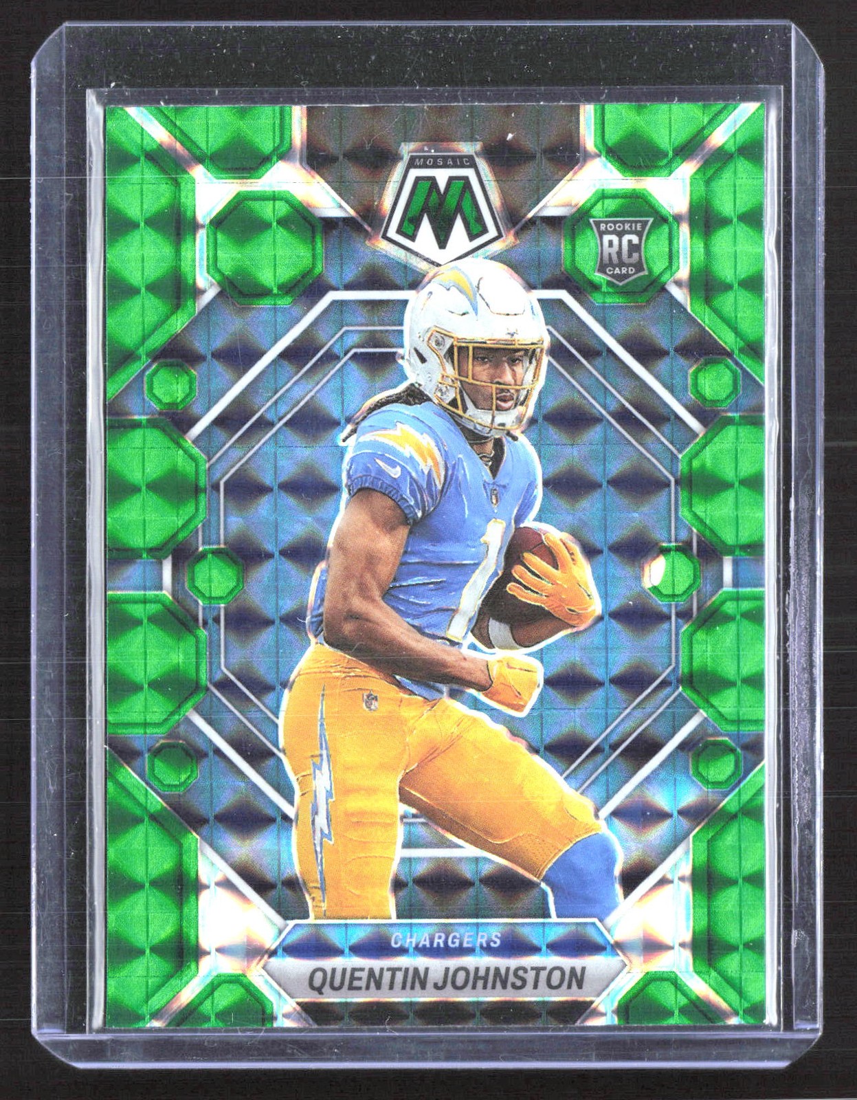 2023 Panini Mosaic #356 Quentin Johnston Mosaic Green Rookie RO84