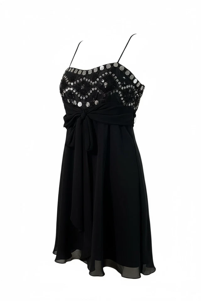 BCBGMaxAzria Embellished Silk Cocktail Dress New with Tags Size 8 - Image 2 of 4