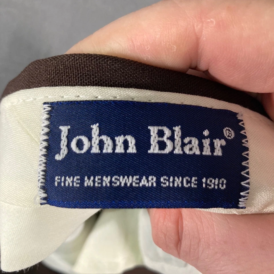 John Blair Mens Dress Pants 48x30 Brown Polyester Trousers Career Workwear - Image 3 of 4