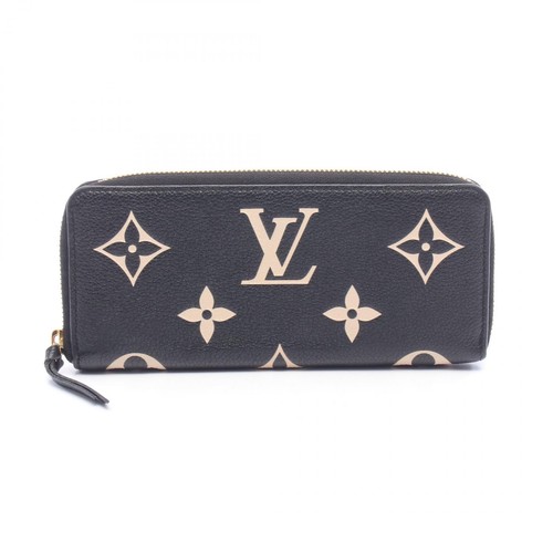 LOUIS VUITTON Portefeuille Clemence Long wallet M82338 Monogram empreinte Black