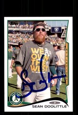 Signed Baseball Card Auto Sean Doolittle 2014 Topps #226 Oakland Athletics