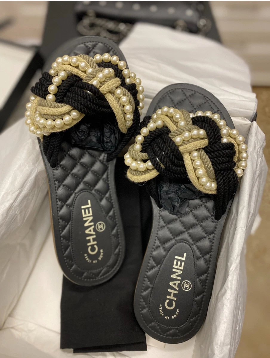 CHANEL Slide Low (1-1.9 in) Heel Height Sandals for Women for sale
