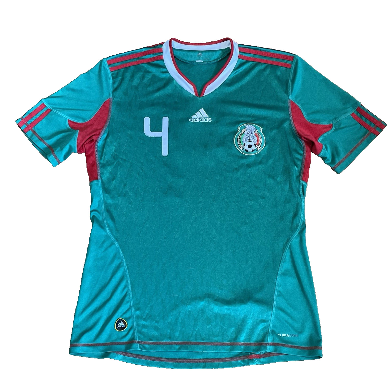 Mexico Adidas #4 Marquez Soccer Jersey Football Shirt Original 2010 World Cup M