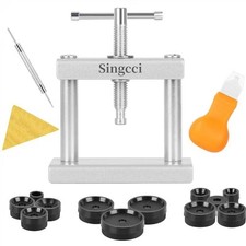 Watch Press Tool Set, Press Set Back Case Closer with 12 Molds, Watch Battery...