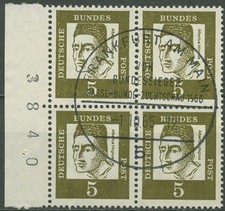 Bund 1961 Bedeutende Deutsche mit Bogennummer 347 ya Bg.-Nr. gestempelt