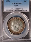 1956 Franklin 50c PR67 Type 2 Rim Toned