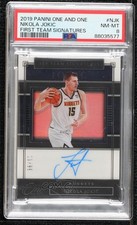 2019 Panini One and One First-Team Signatures 11/99 Nikola Jokic PSA 8 Auto 0sc