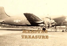 C.1945 WW2 BOMBER PLANE WITH ENGINE DUST COVER ALASKA ANNETTE ISLAND PHOTO F40