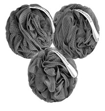 MainBasics Charcoal Infused Bath Shower Loofah Set Of 3