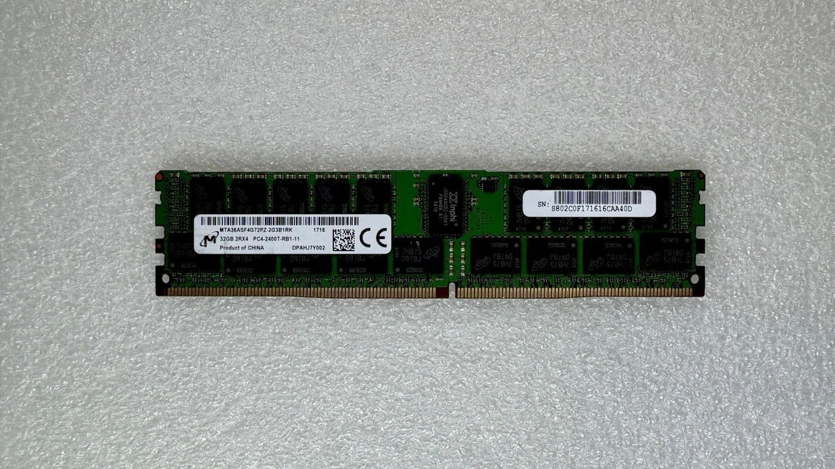PC4-19200 (DDR4-2400) Bus Speed Server RAM 32 GB Capacity per