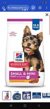 Hill's Science Diet Small  Mini Puppy Dry Dog Food Chicken 12.5 lb Exp 5/2026