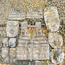MOLLE II US Army Patrol Vest & Pouch Bundle ACU UCP Digital Camo Load Bearing￼