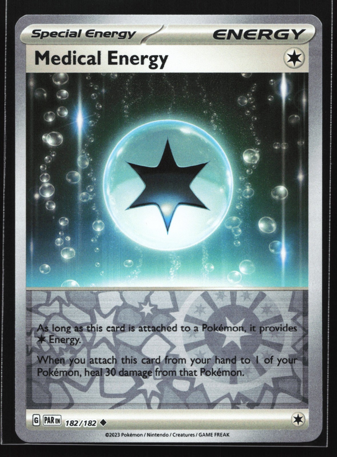 Pokemon Medical Energy 182/182 Paradox Rift Reverse Holo Trainer NM