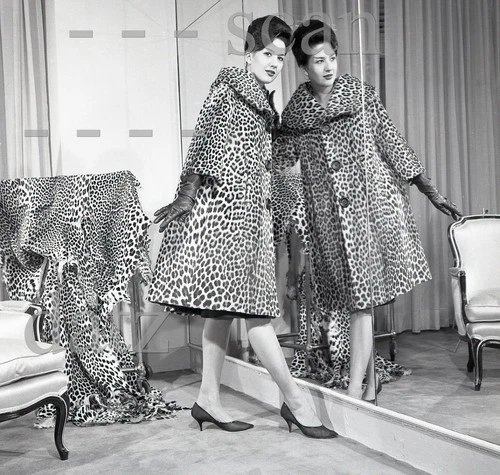 1960s Negative-sexy pinup girl-Dream Coats of 1960-fashion model t552368