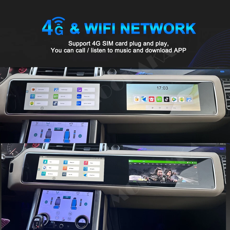 Автомобильное радио 12,3 дюйма для Land Rover Range Rover Sport L494 2014-2017GPS стерео Carplay - Изображение 4 из 4