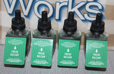 Set of 4 Bath  Body Works FRESH BALSAM Wallflowers Refill Bulbs