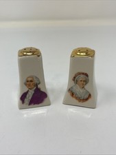 VINTAGE MT. VERNON SOUVENIR SALT  PEPPER SHAKERS GEORGE  MARTHA WASHINGTON