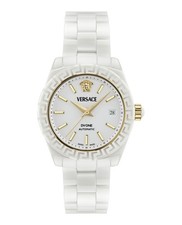 Versace Womens  White Ceramic 40mm Bracelet Fashion Watch