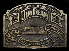 MI23163 VINTAGE 1982 INT'L ASSN. SPECIALTIES CLUBS JIM BEAM BOOZE BUCKLE