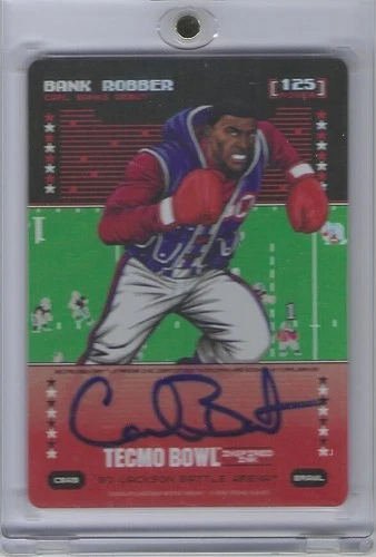 2026 Tecmo Bo Jackson Battle Arena Auto Bank Robber Carl Banks Auto Brawl CBA9