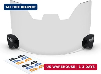 Football Visor for Helmet with Anti-Fog Clear Shield, Scratch-Resistant, UV Bloc