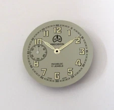 O & W PRECISION, dial and hands for ETA 6497 movement. NOS, swiss made
