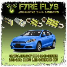 White LED interior lights package kit for 13-16 Dart 6 pcs 3014 series SMD