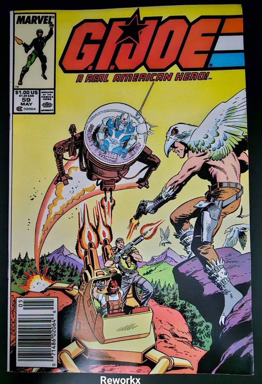 GI JOE No. 59 A Real American Hero 1987 Marvel Comics "Divergent Paths" RAW