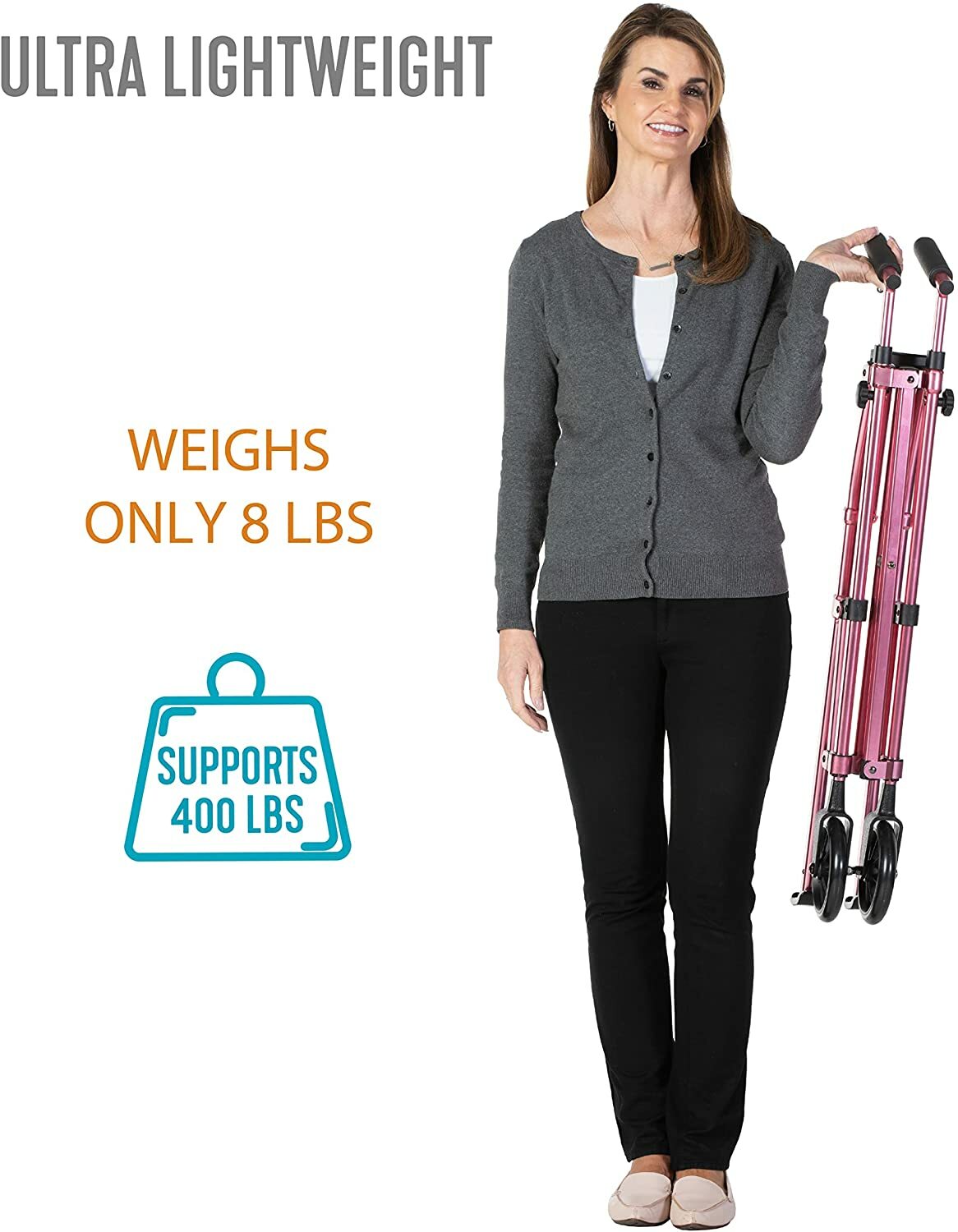 NEW Stander Space Saving Mobility Walker in Desert Sand 4200-DS + FREE S/H