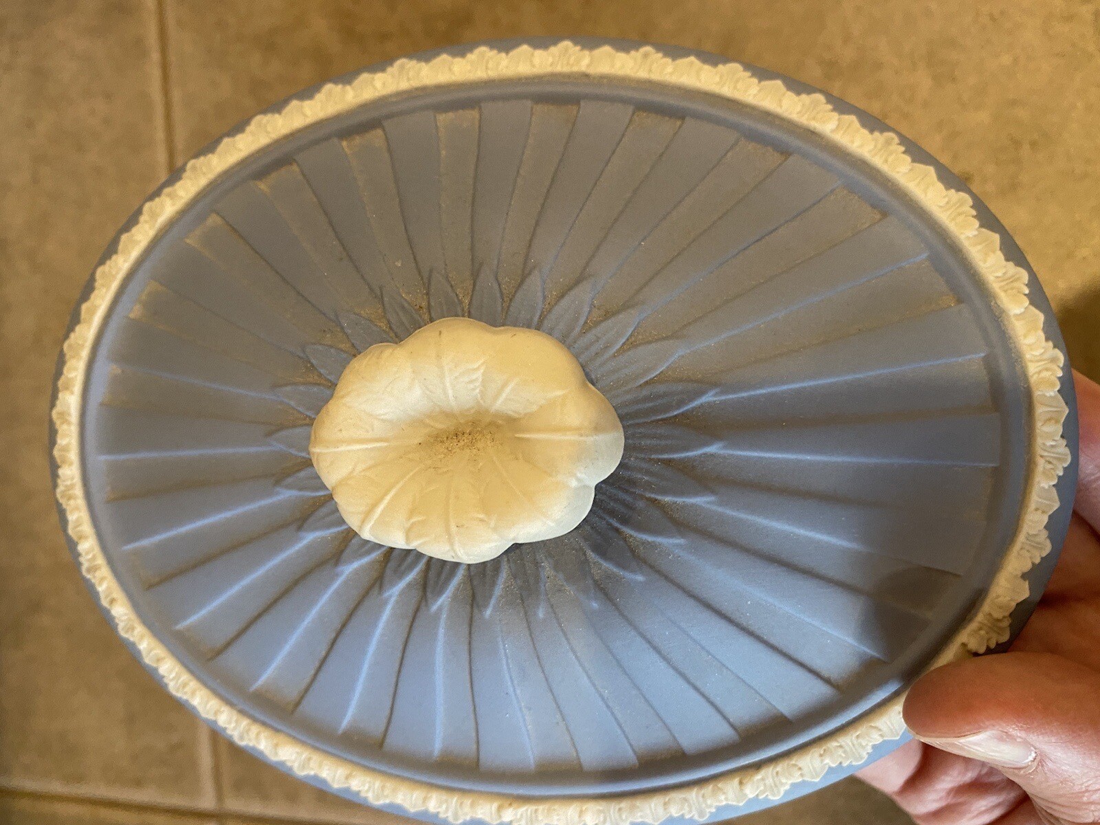 Wedgwood Box With Lid Cherubs “ Blind Man’s Bluff”  **Signed Jasperware Unique