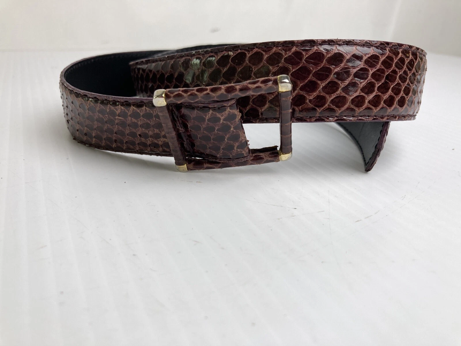Ceinture peau de serpent Christian Dior taille SM 33