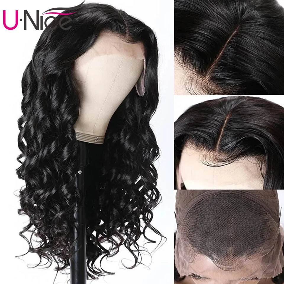 Peluca frontal de encaje onda suelta 13x4 cabello humano pelucas de cabello camboyano para mujeres negras EE. UU. Foto 2 de 4