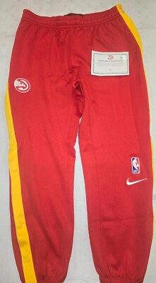 153 ATLANTA HAWKS Team Player Issued 2022/23 Breakaway Authentic Pants GOLD/RED