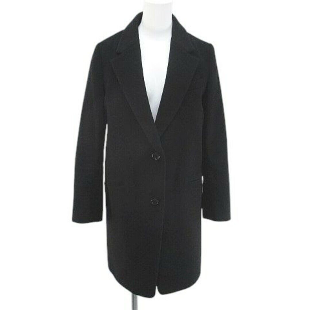 Spick & Span Chester Coat Medium Length Silk 38 Black Made Spick & Span Chester Coat Medium Length Silk 38 Black Made