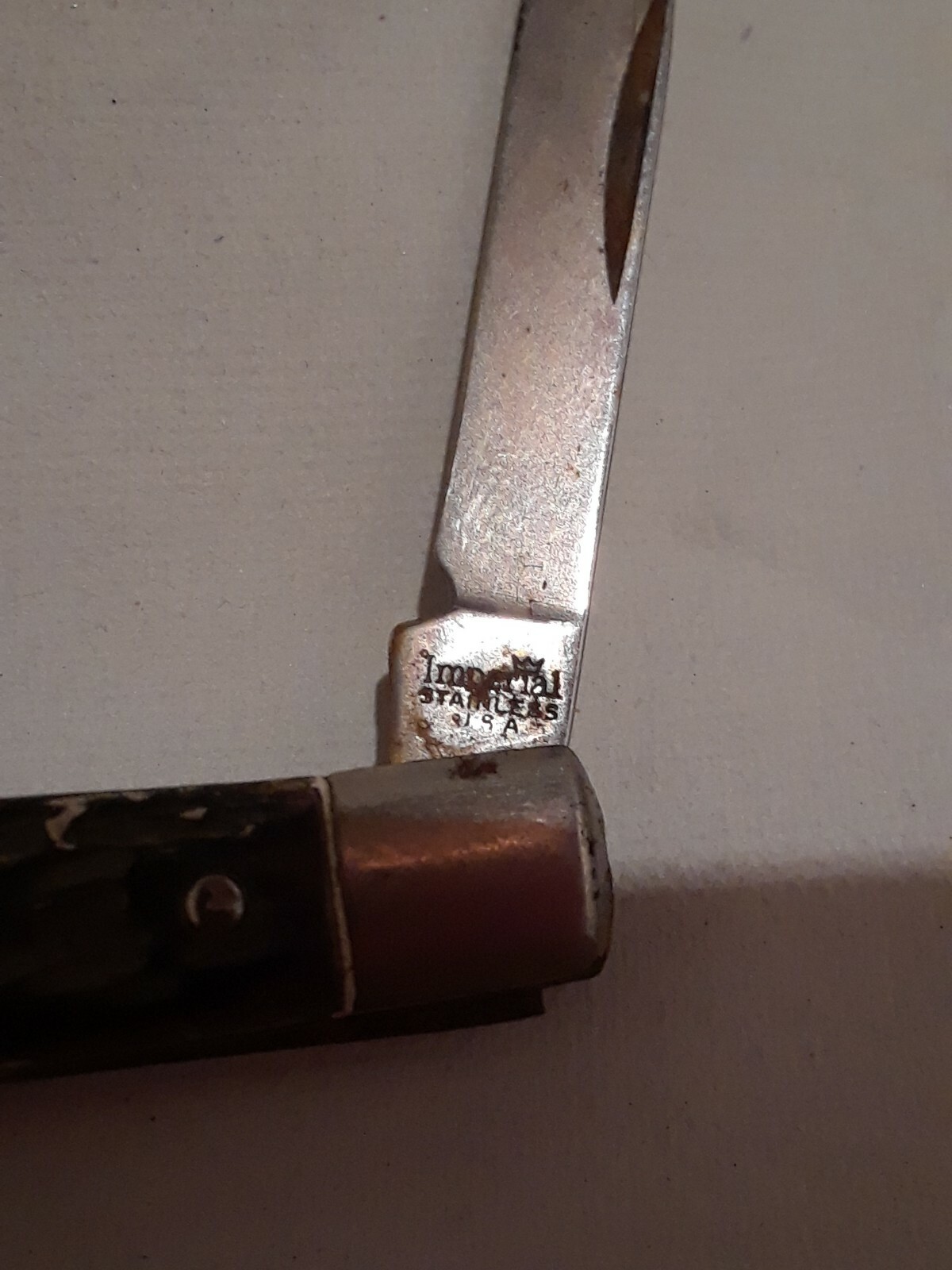 Vintage Imperial Prov. RI USA 2 Blade Folding Knife Small Pocket Knife